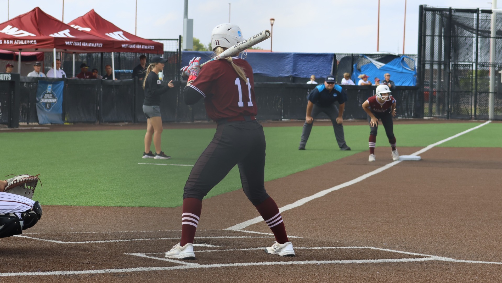 Yaerger at plate with runner on third