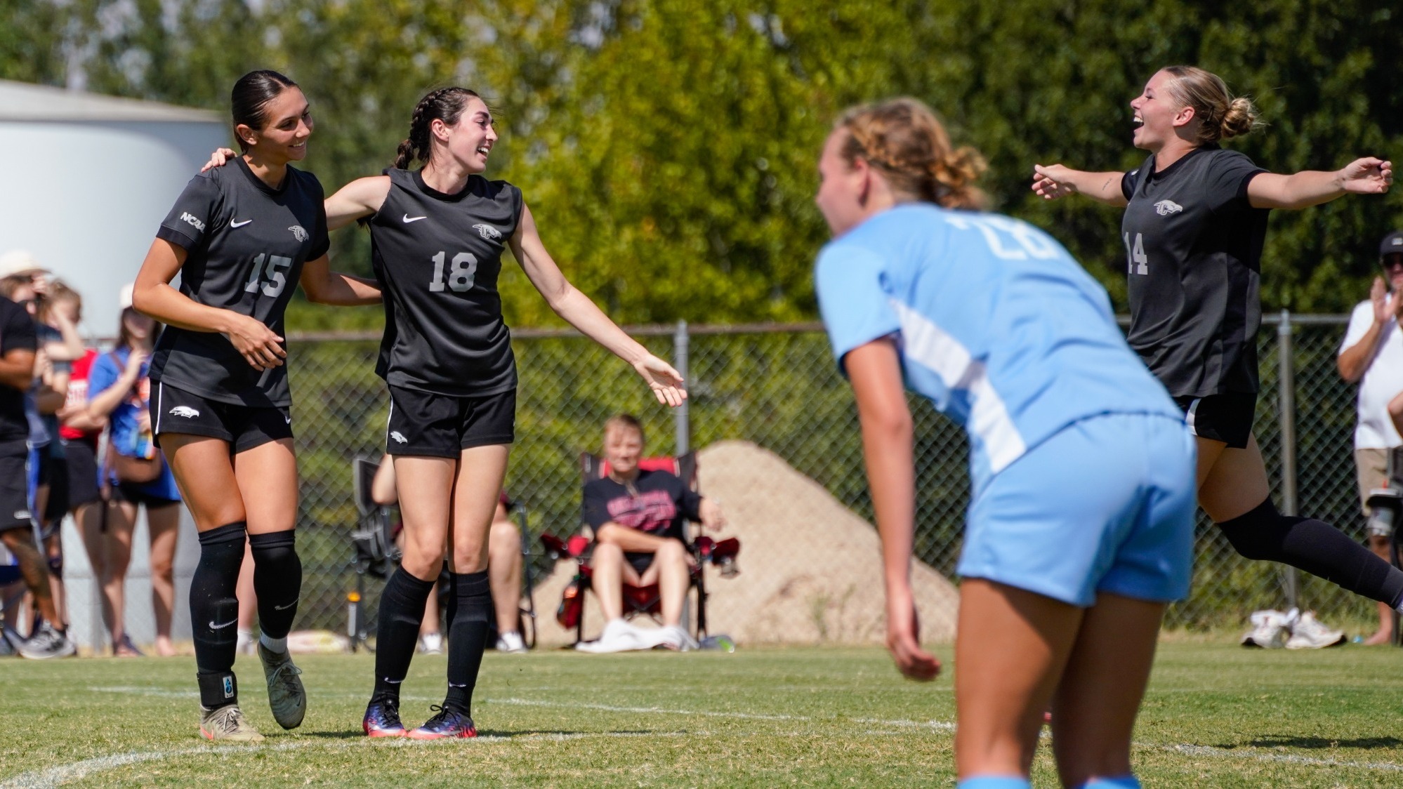 Jefferson celebrating 2nd goal of the day