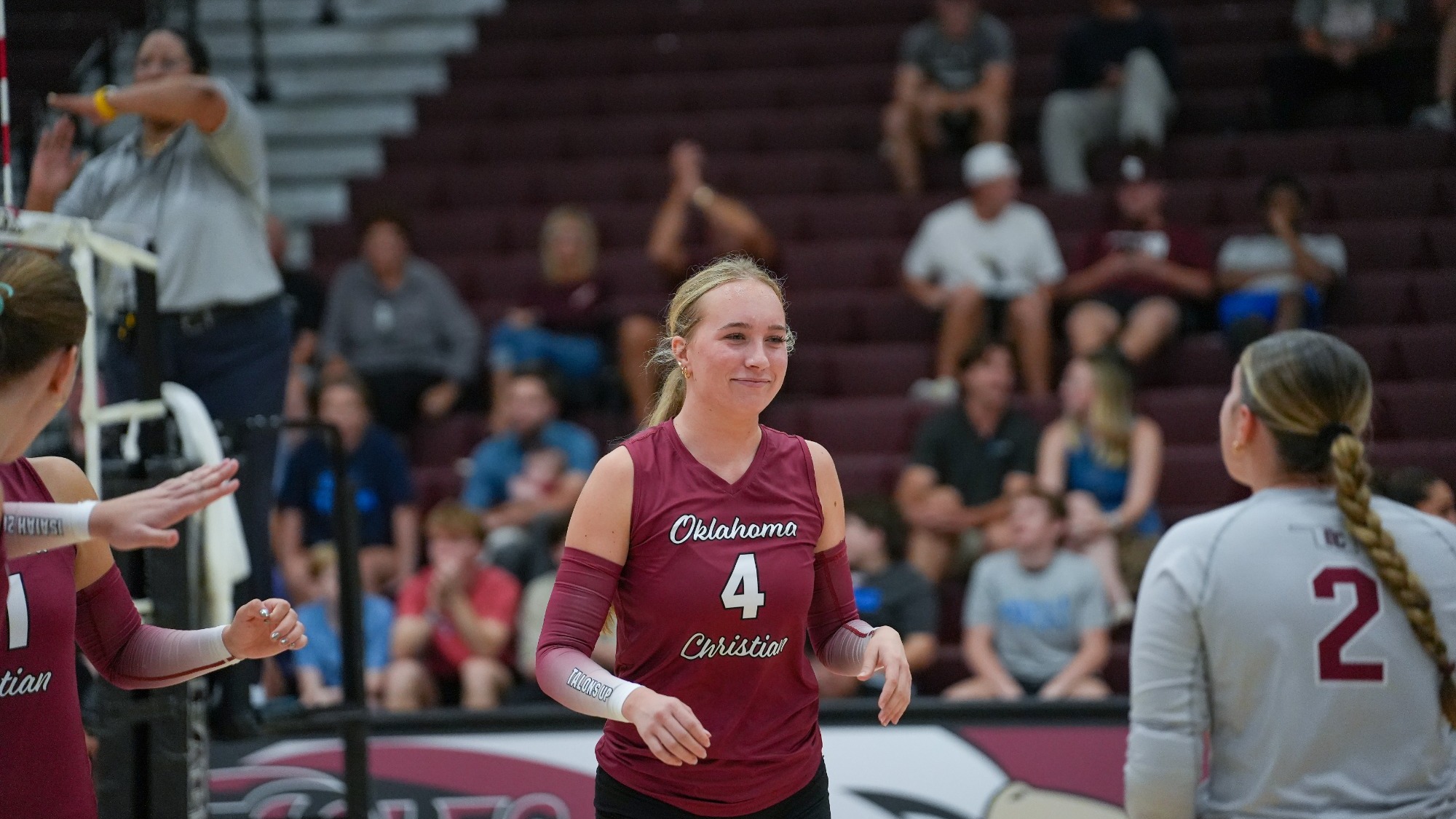 Burnell heads back to bench after a great kill