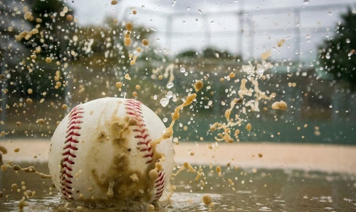 baseball rain