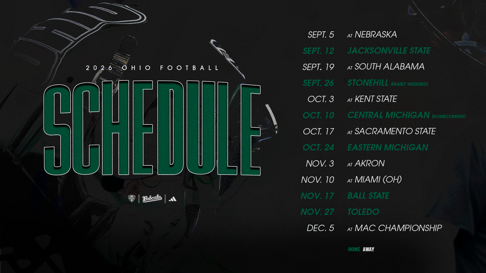 2026 Football Schedule Graphic 