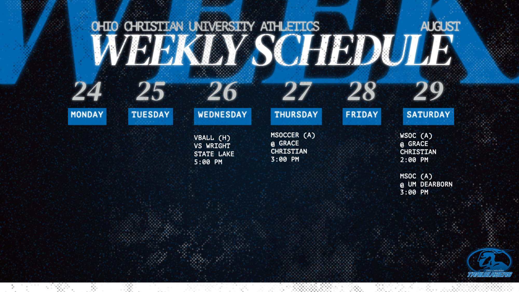 Aug 24 this week