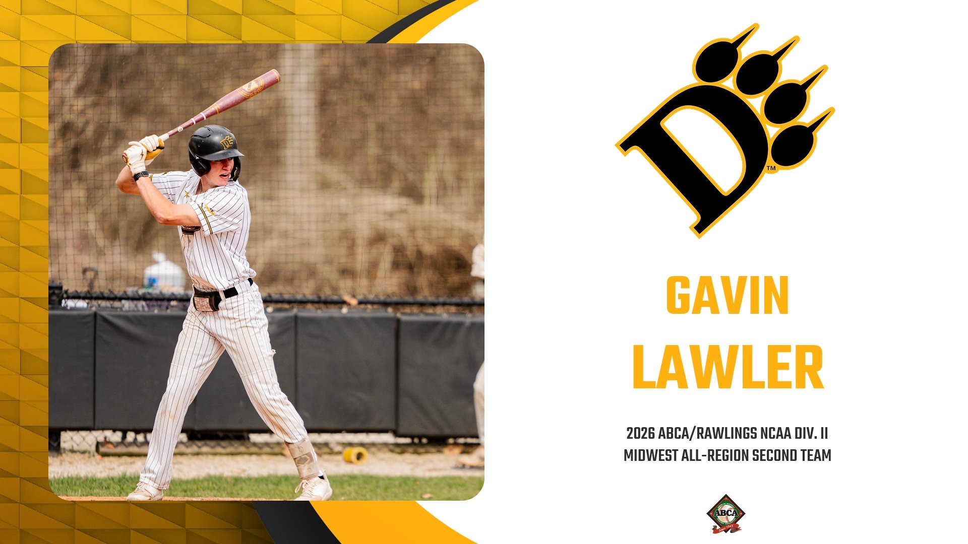 Gavin Lawler - Second Team ABCA All-Region