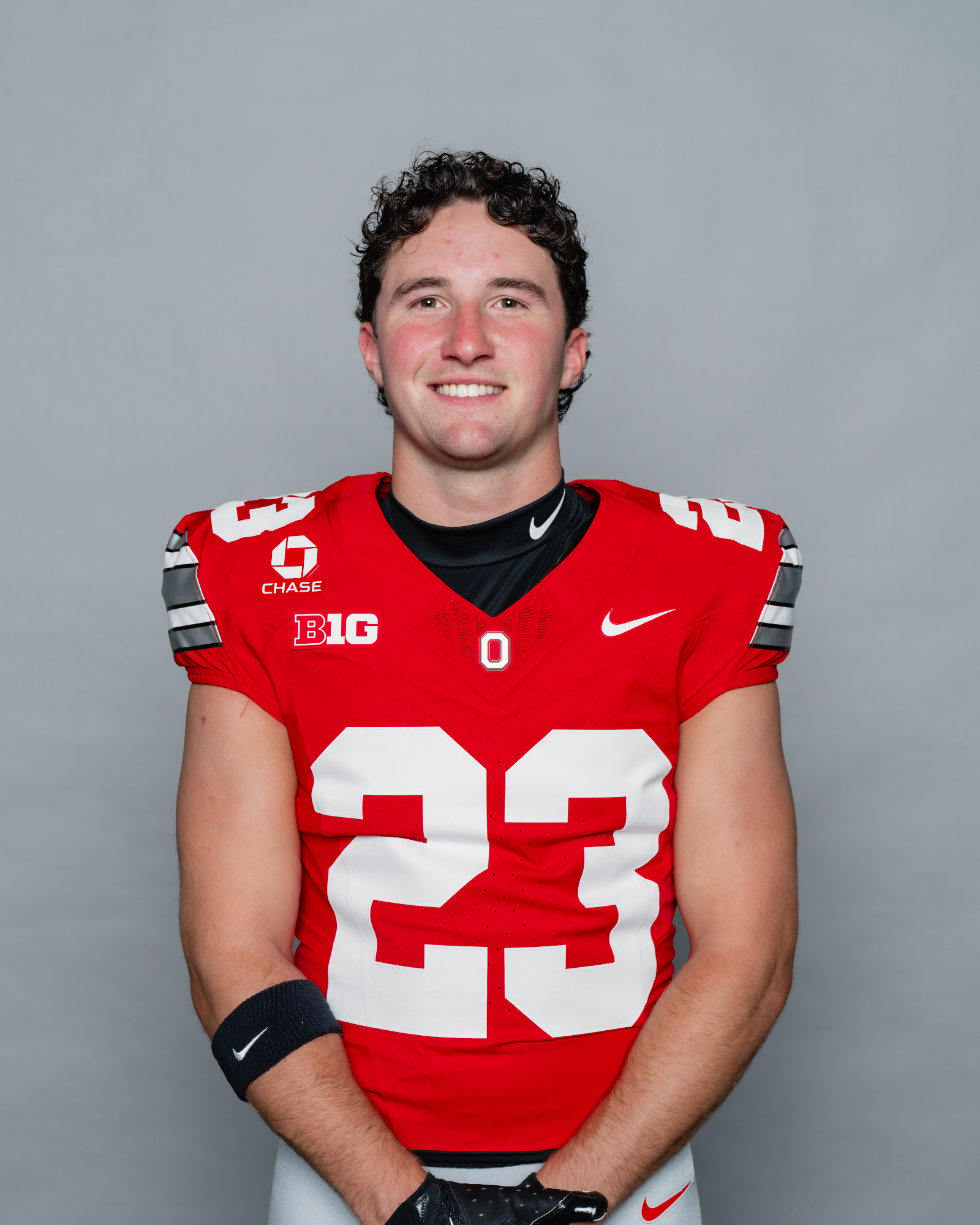 Official 2026 Ohio State Buckeyes roster portrait of wide receiver Nolan Baudo wearing number 23