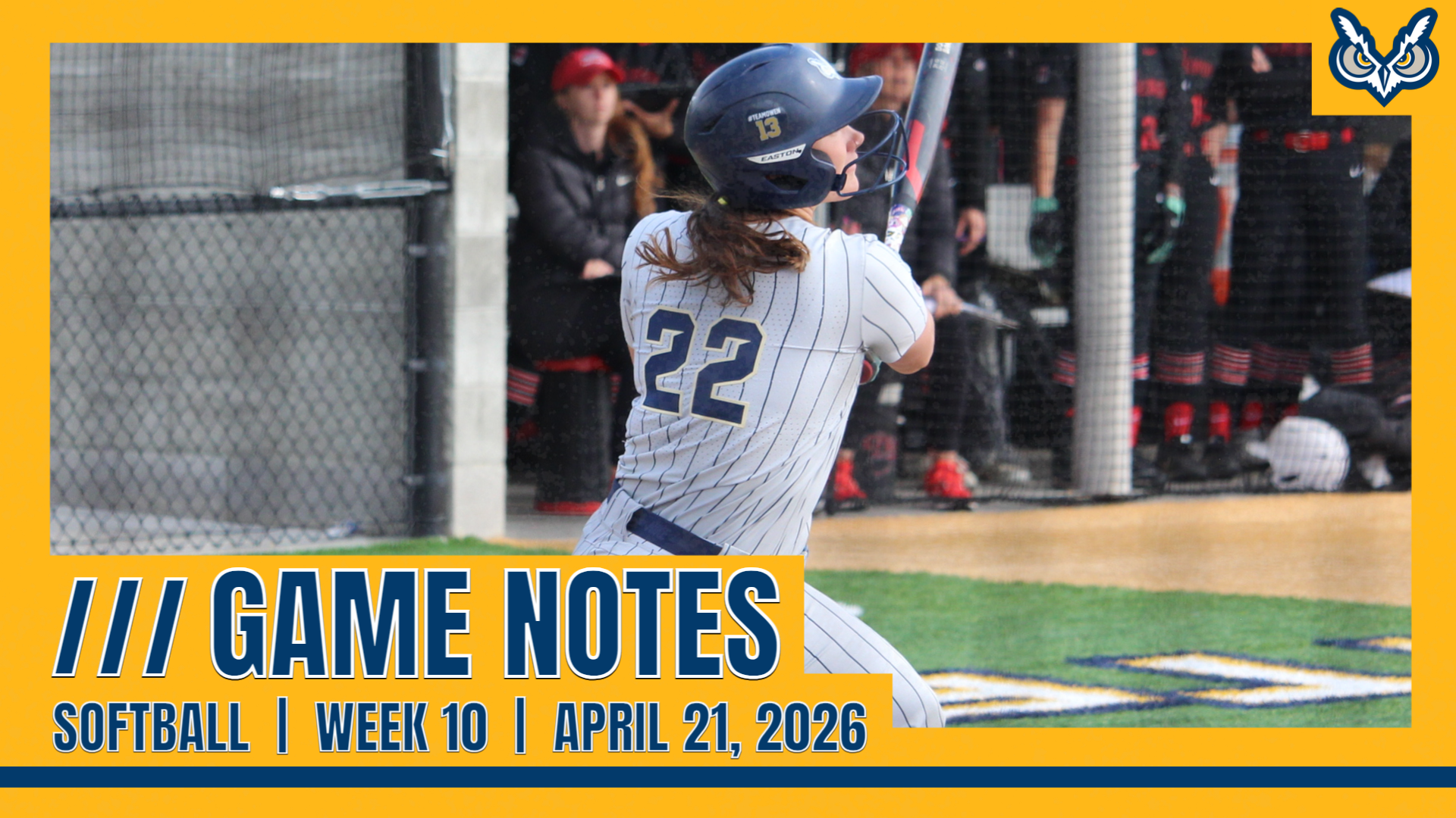 Softball Game Notes - Week 10