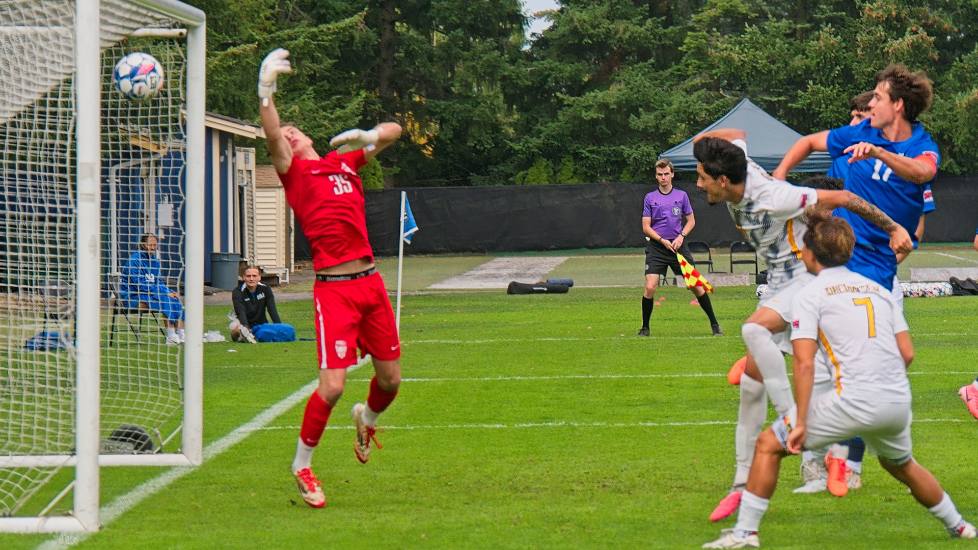 Header in soccer for goal