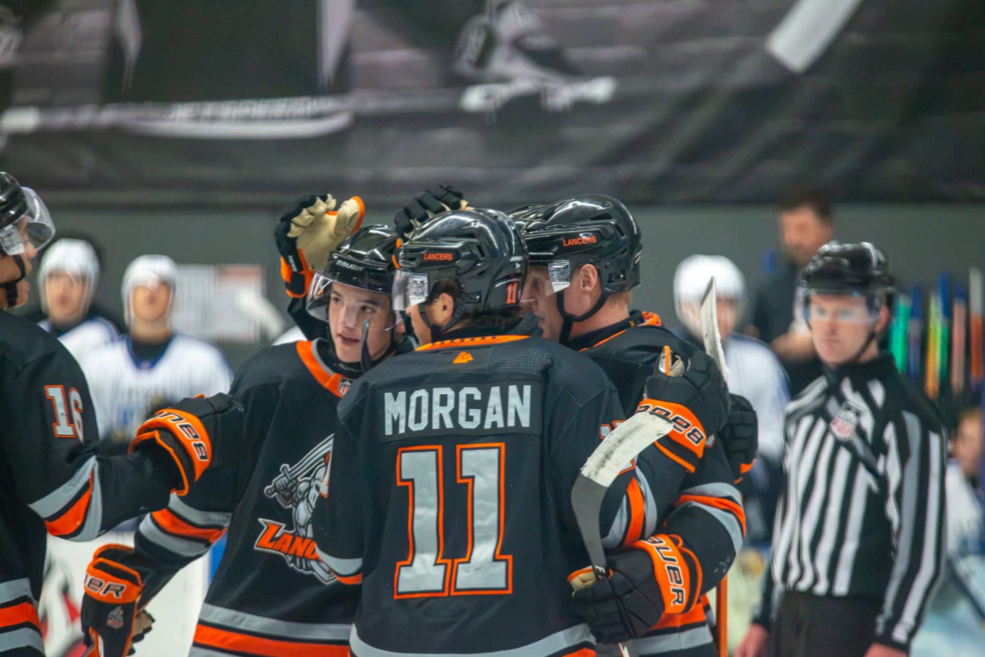 lancers celebrating a goal in the preseason