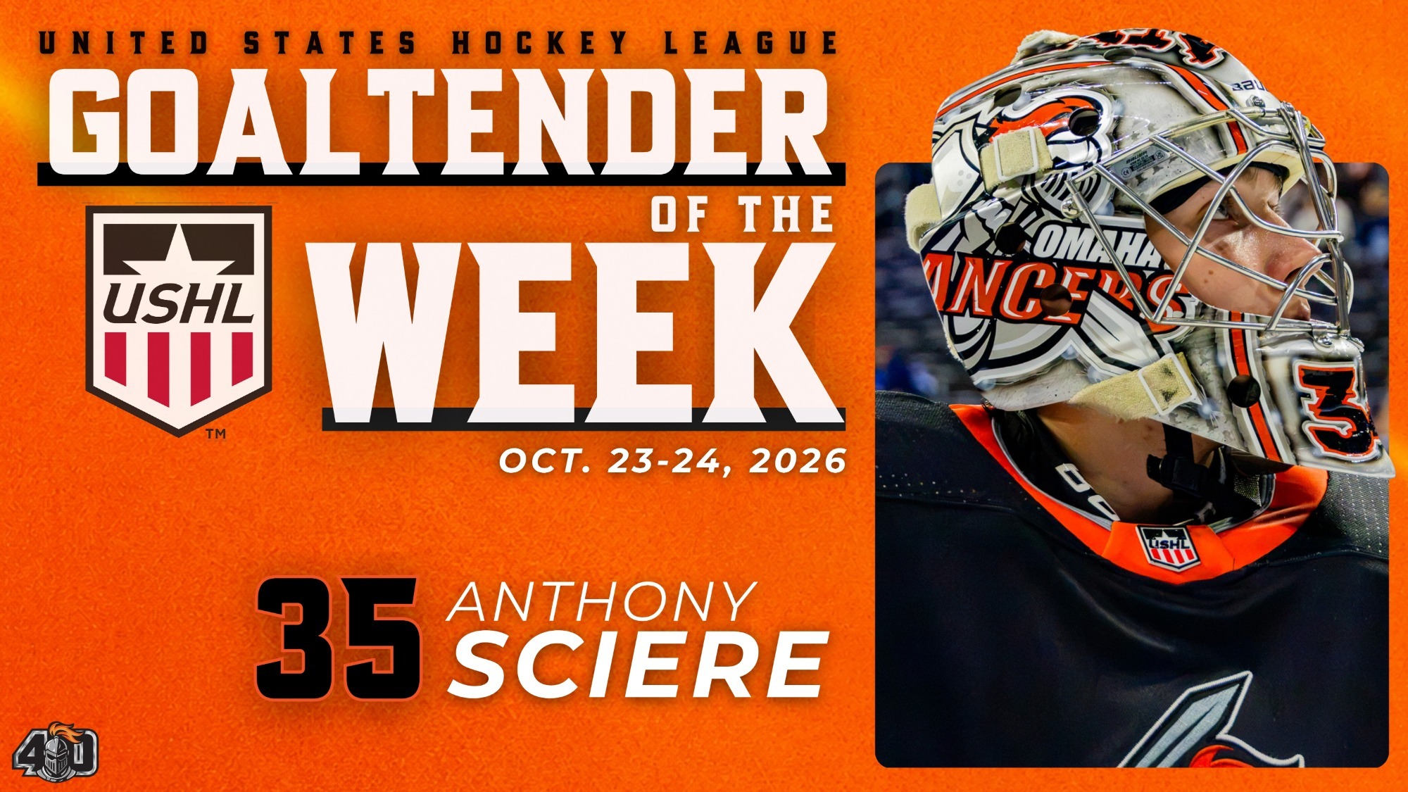 sciere goaltender of the week