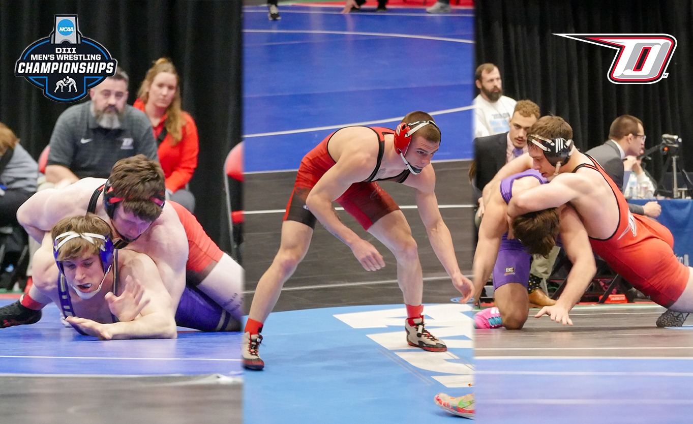 Wrestling's Avery Leonard, Carson LiCastri and Jack Ryan competing at 2026 NCAA Championships in Iowa