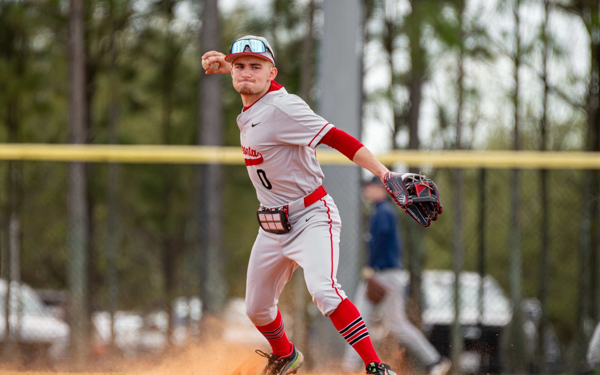 Joe Monserrat playing shortstop