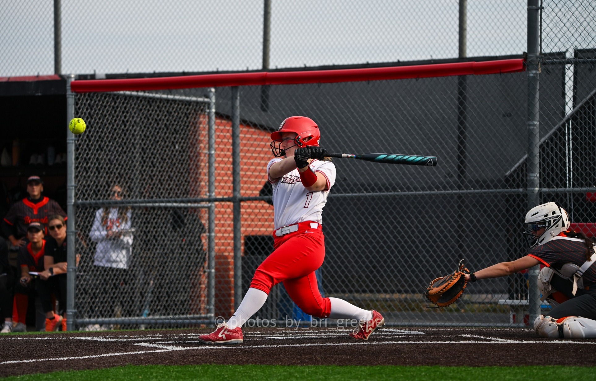 Eva Blaney connects on a pitch against Buffalo State