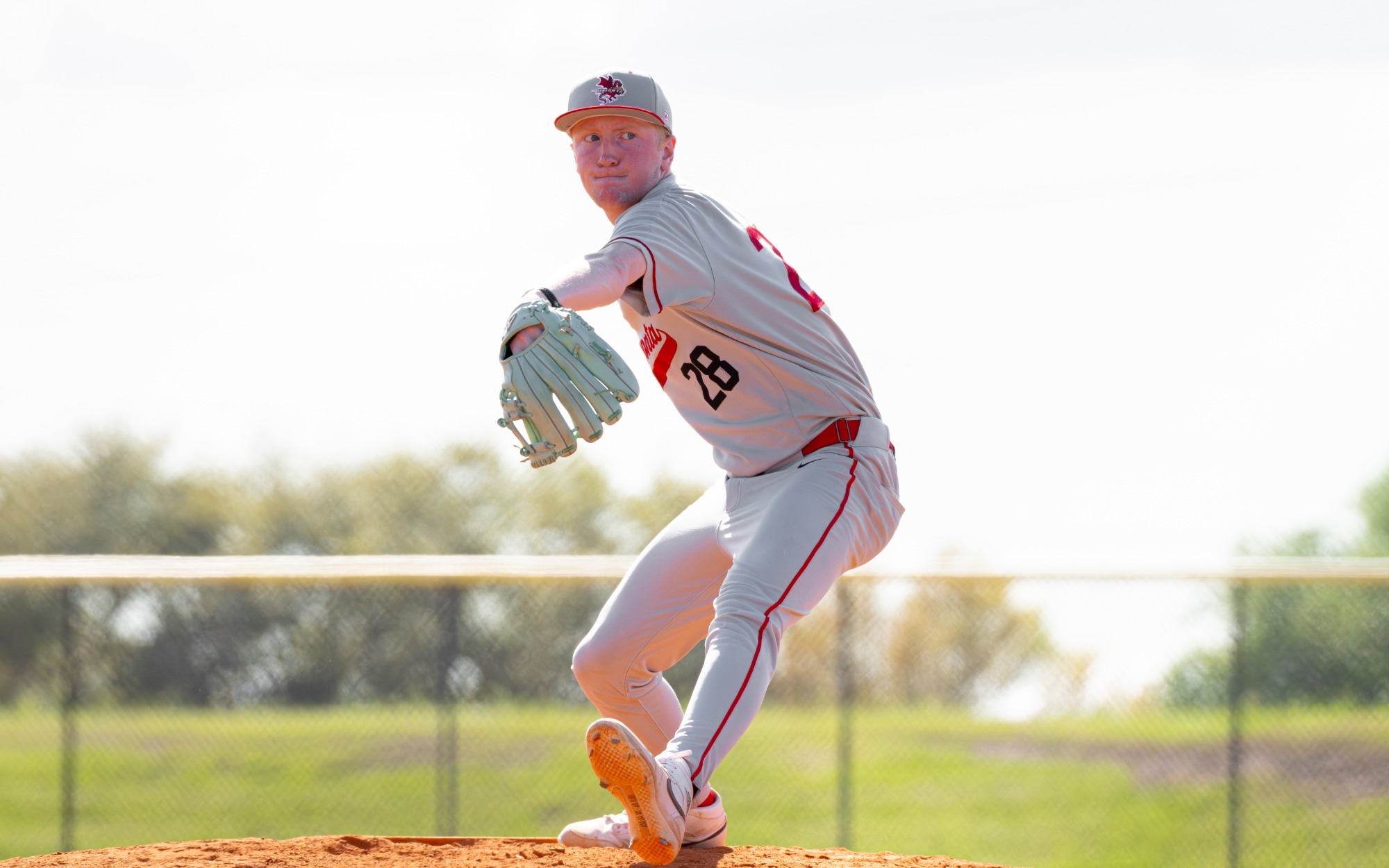 Aidan Chartrand throwing a pitch