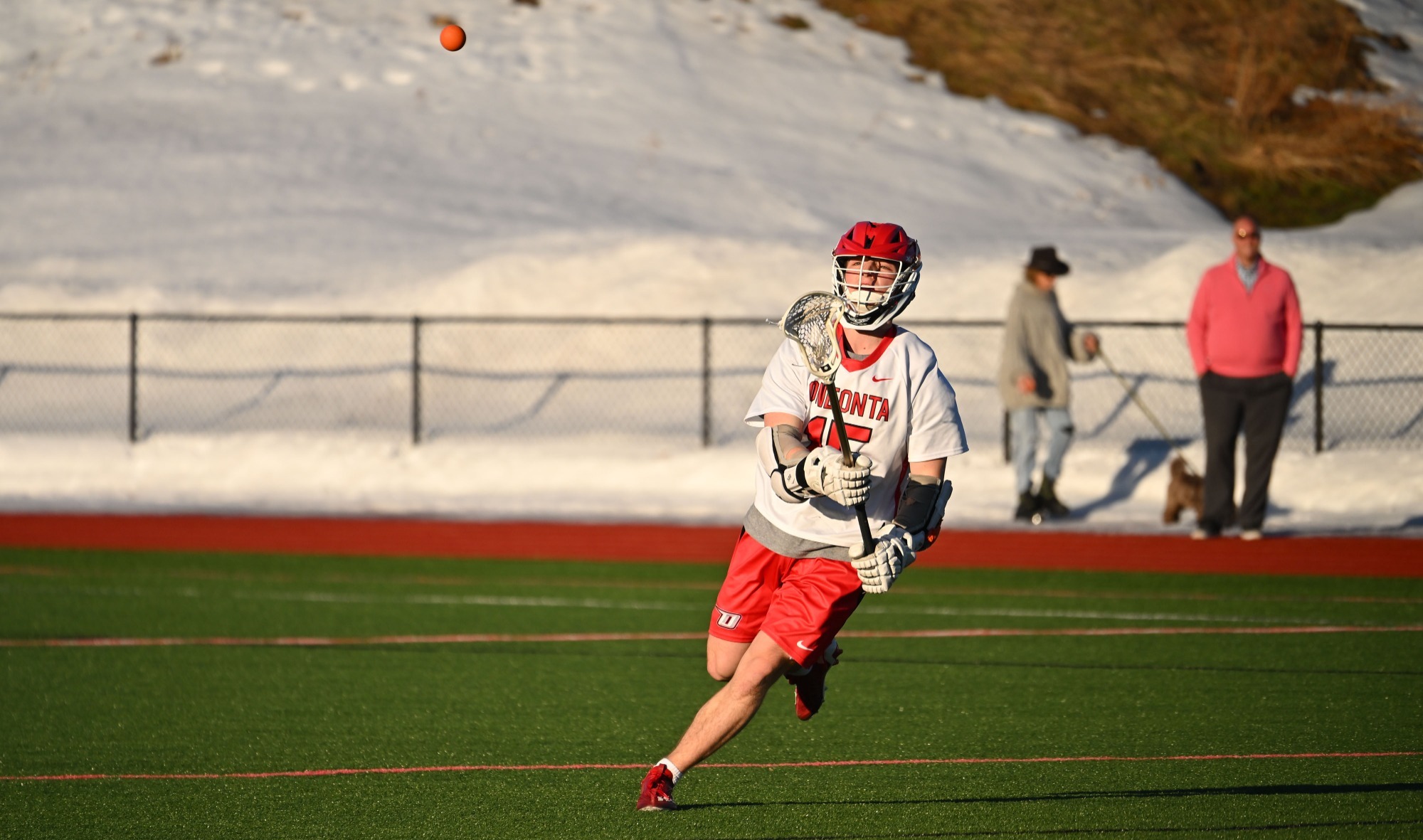 Jackson Forsberg passes the ball against Delhi