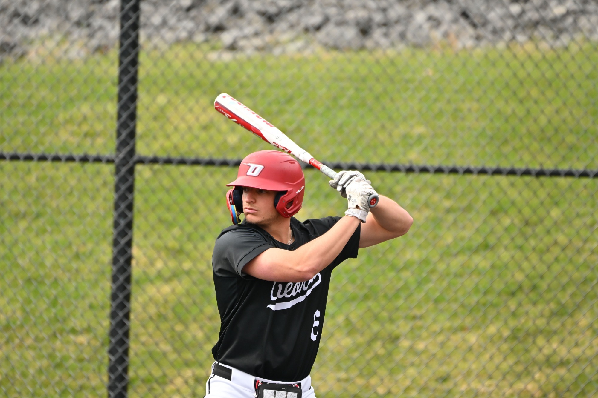 Anthony Loia at bat against Hamilton
