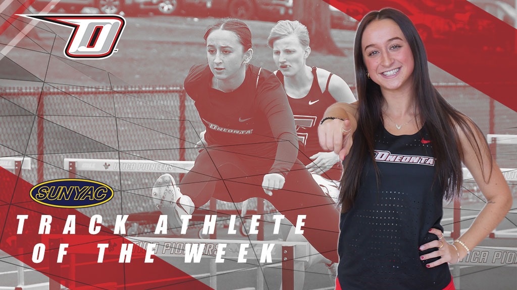 Jaiden Schrag named SUNYAC Track Athlete of the Week