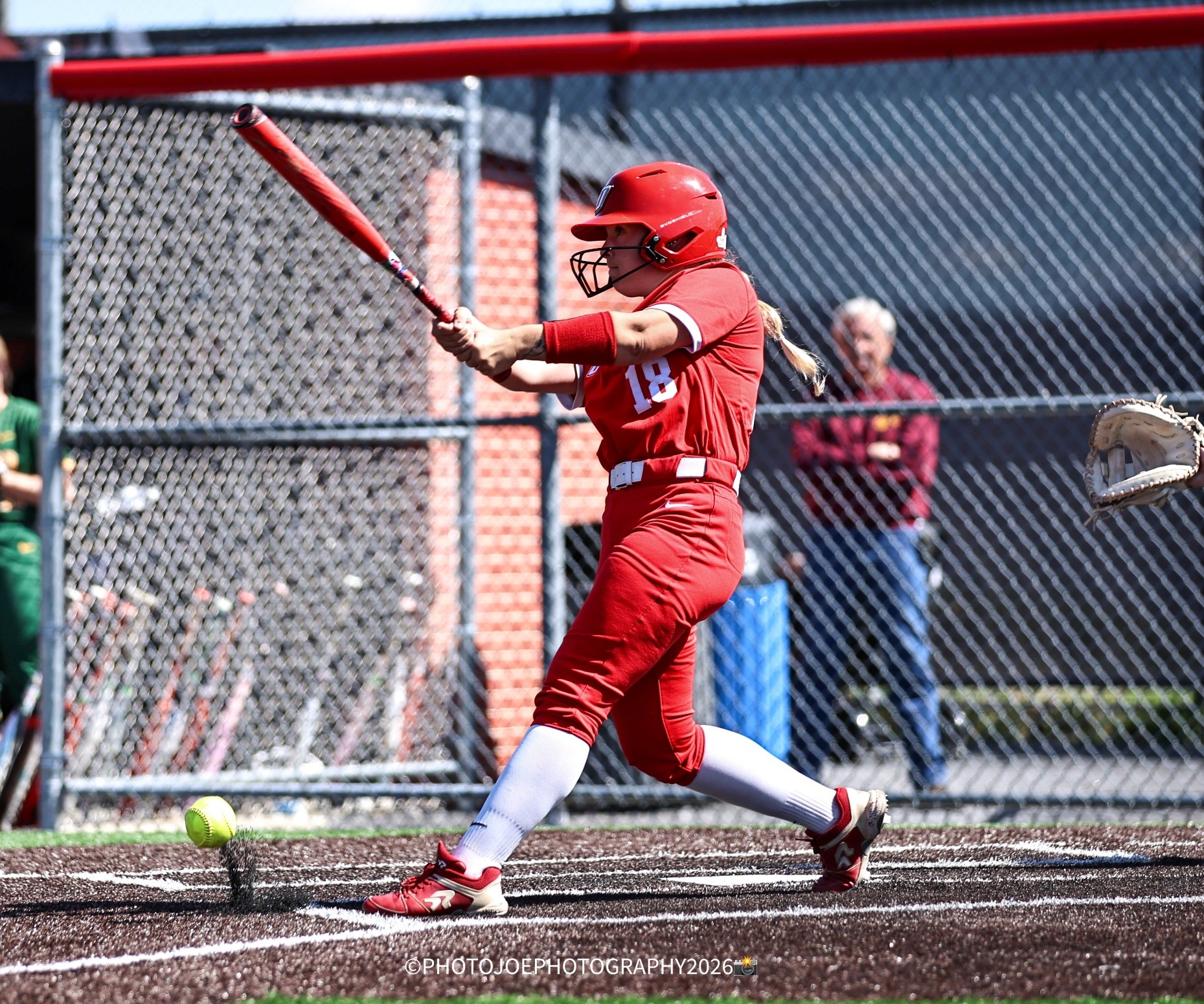 Abigail Silliman connects on a pitch against Oswego