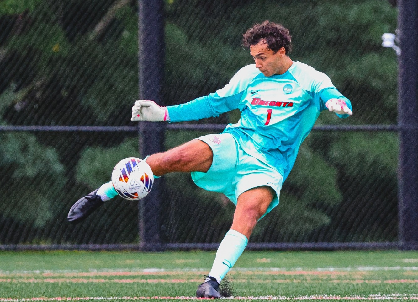 James Cintron kicks the ball away against Union