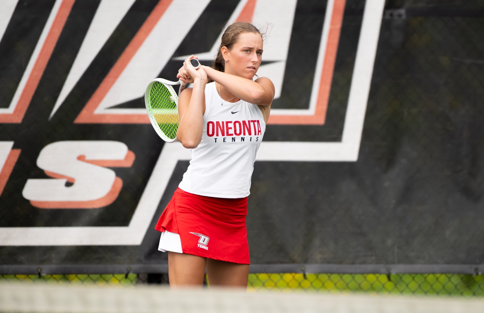 Kiersten Rufrano finishes her return in her match against Utica