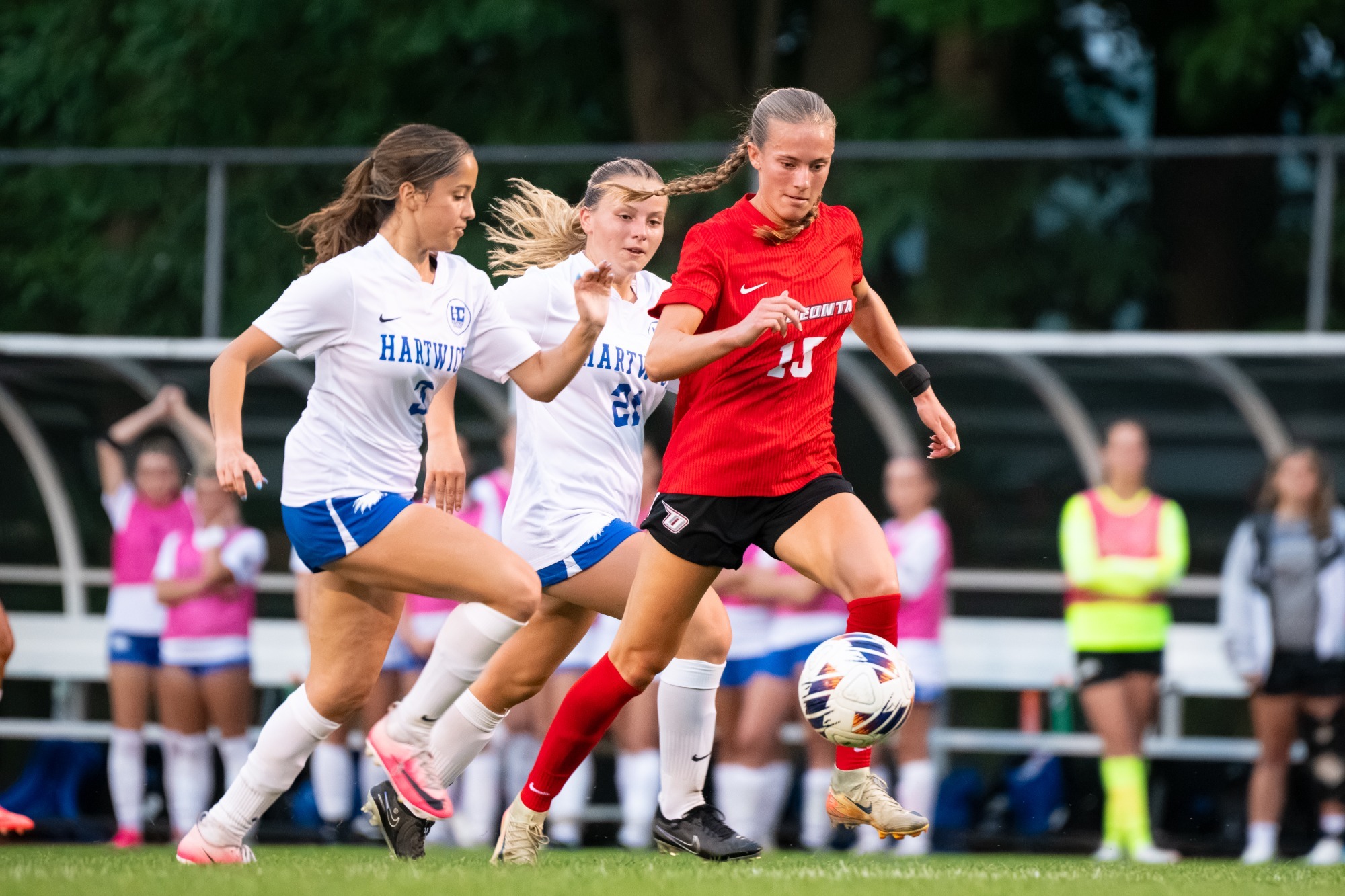 Schattman making run away from defenders