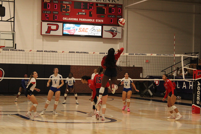 Rams outlast the Aggie Volleyball Oklahoma Panhandle State University