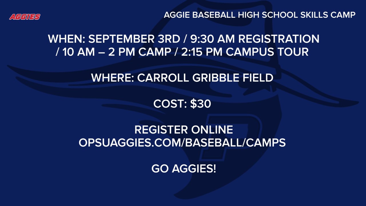 Aggies Baseball Holds Skills Camp Oklahoma Panhandle State University