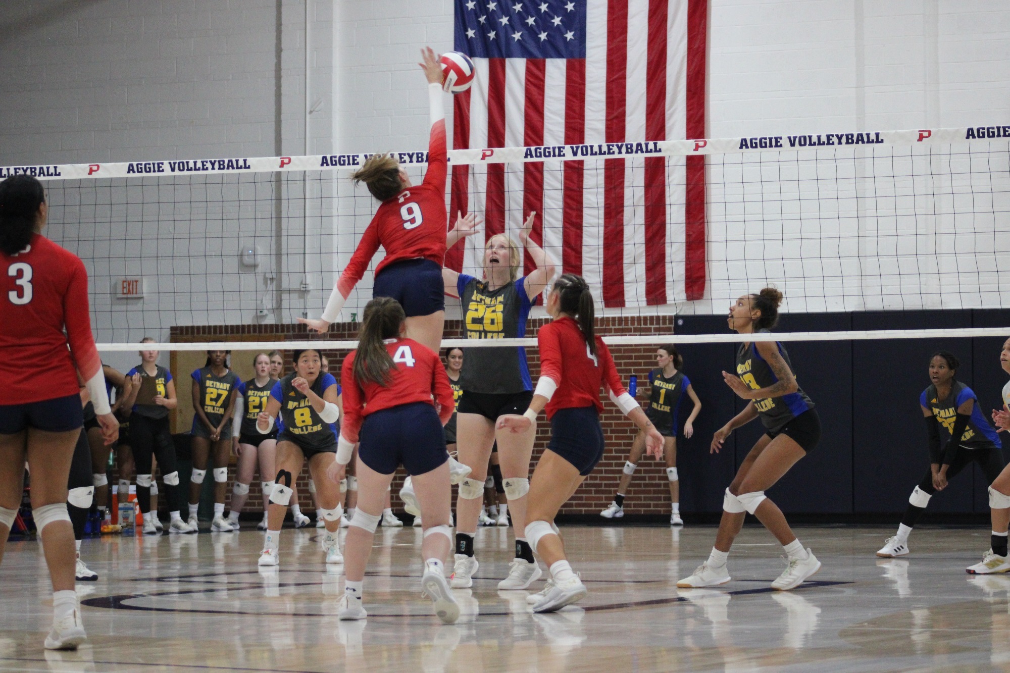 Volleyball Wins on "PinkOut" Night Against Langston Oklahoma