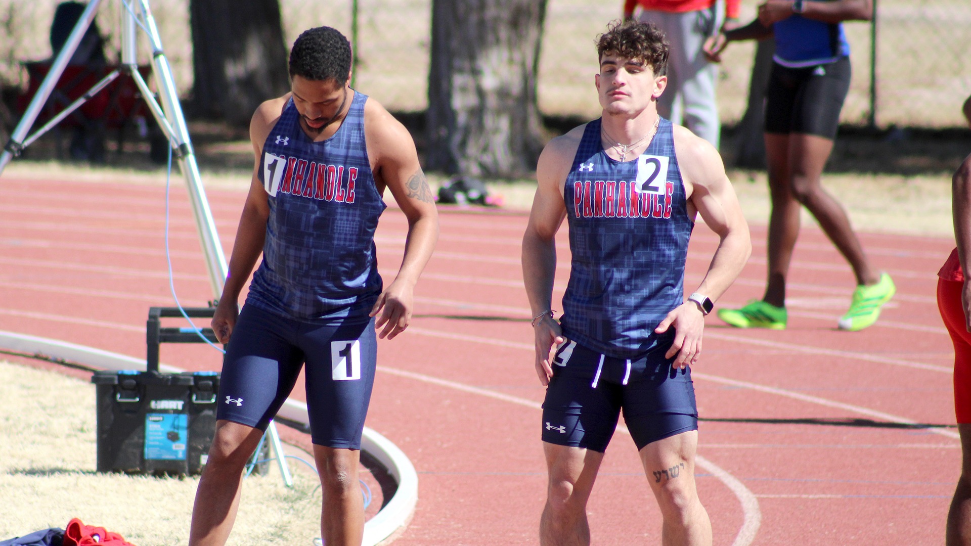 Peterson and Bruington Starting Blocks at SPC