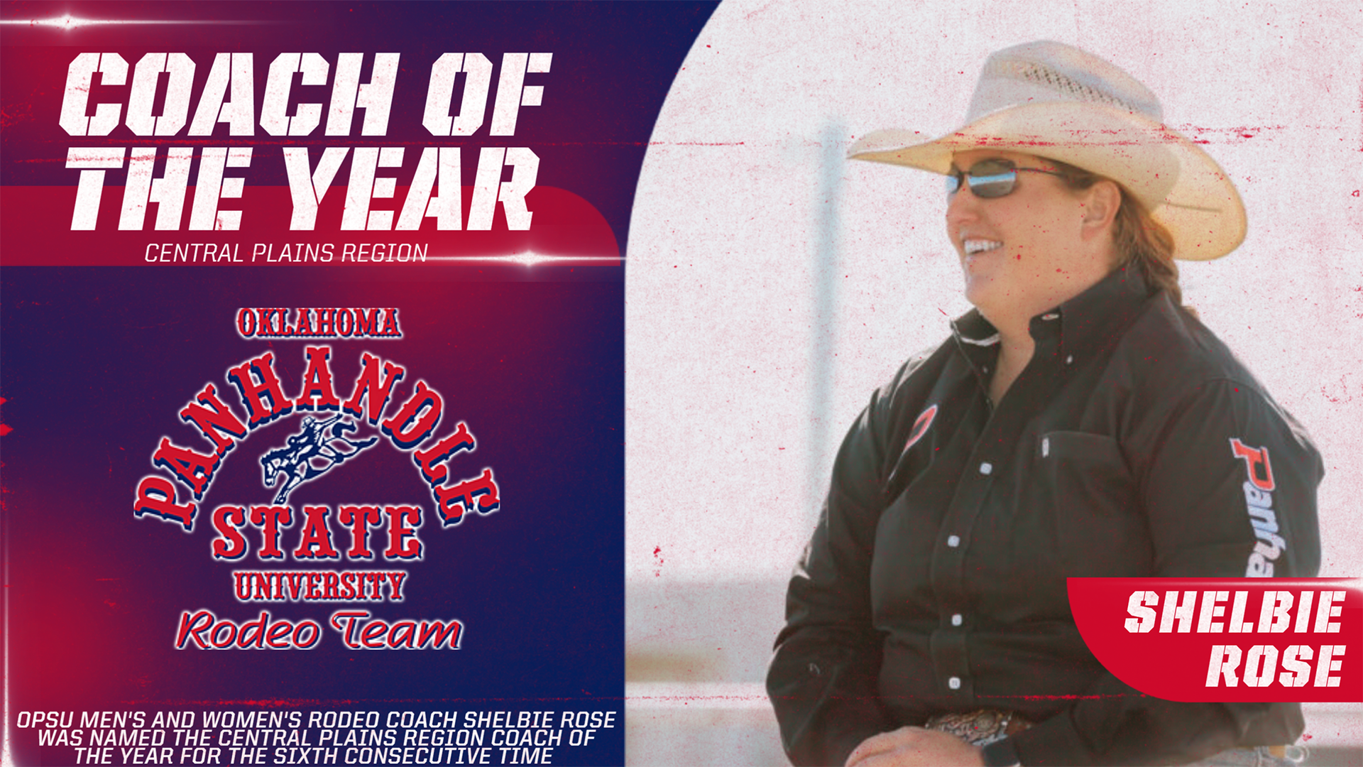 Shelbie Rose Central Plains Region Coach of the Year Graphic