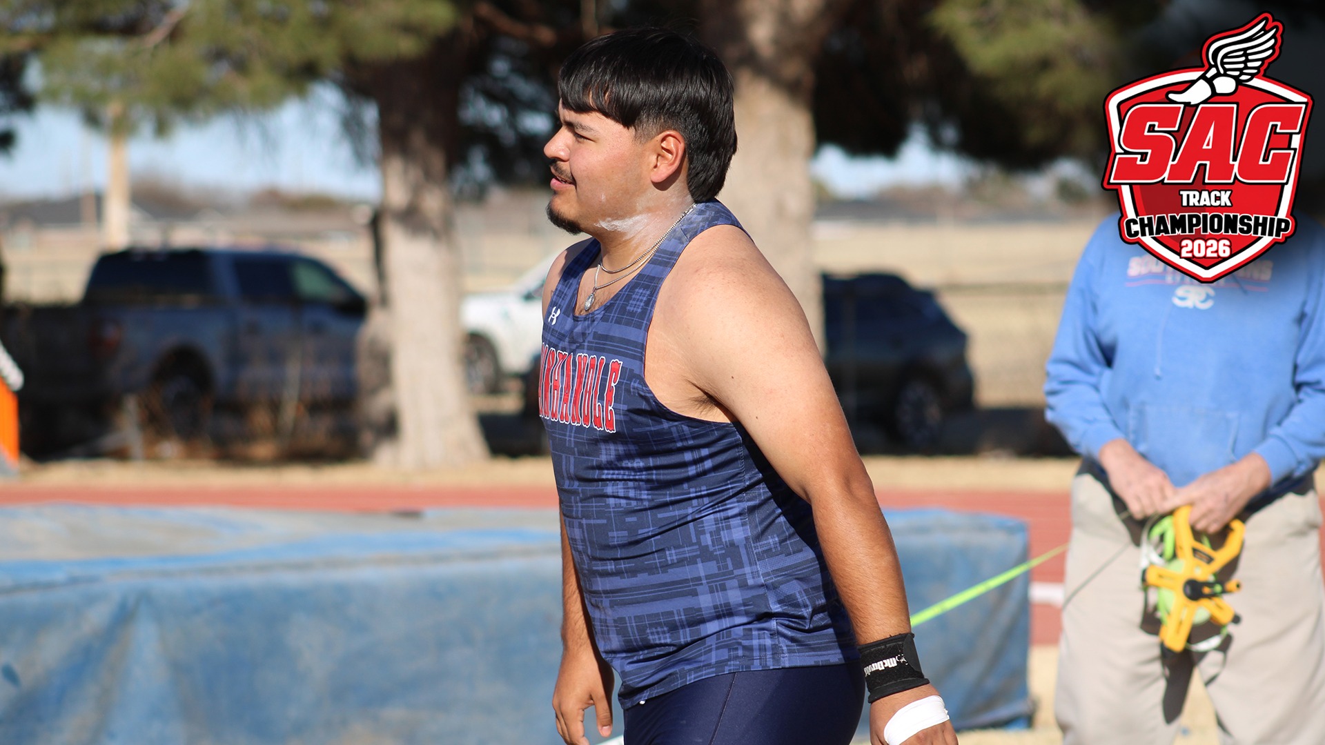 Mosqueda with SAC Champs Logo