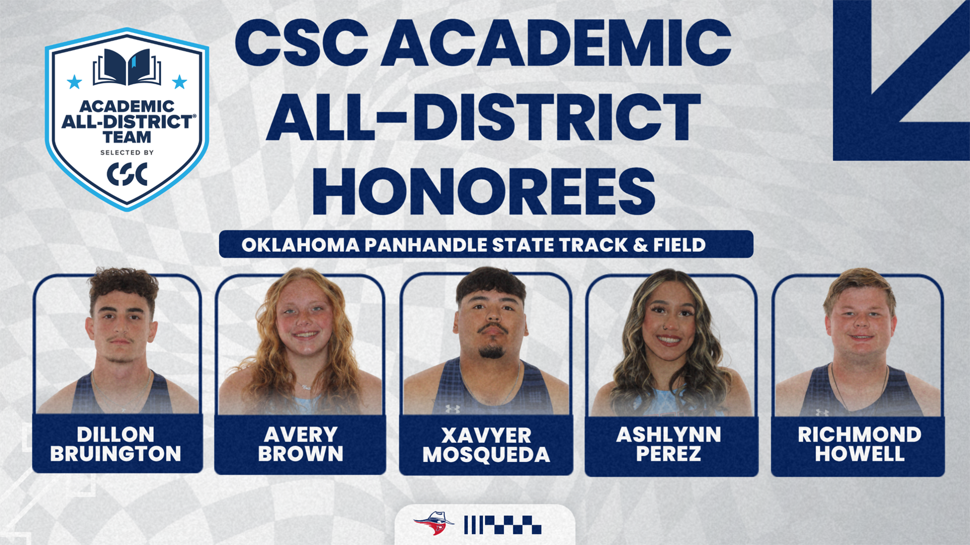 Headshots of Bruington, Howell, Mosqueda, Brown, and Perez with awards highlighted