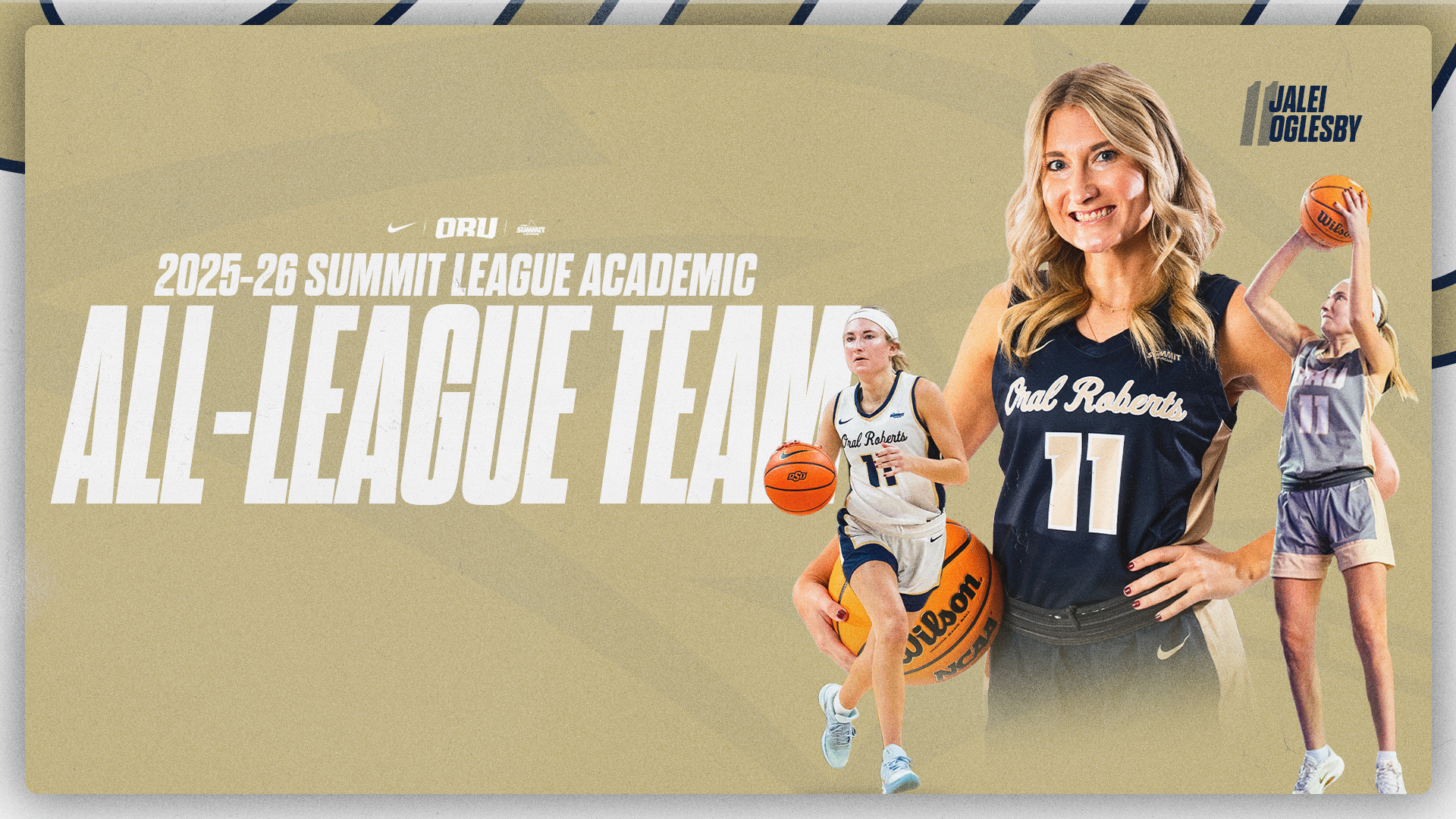 ORU WBB Jalei Oglesby Academic Team