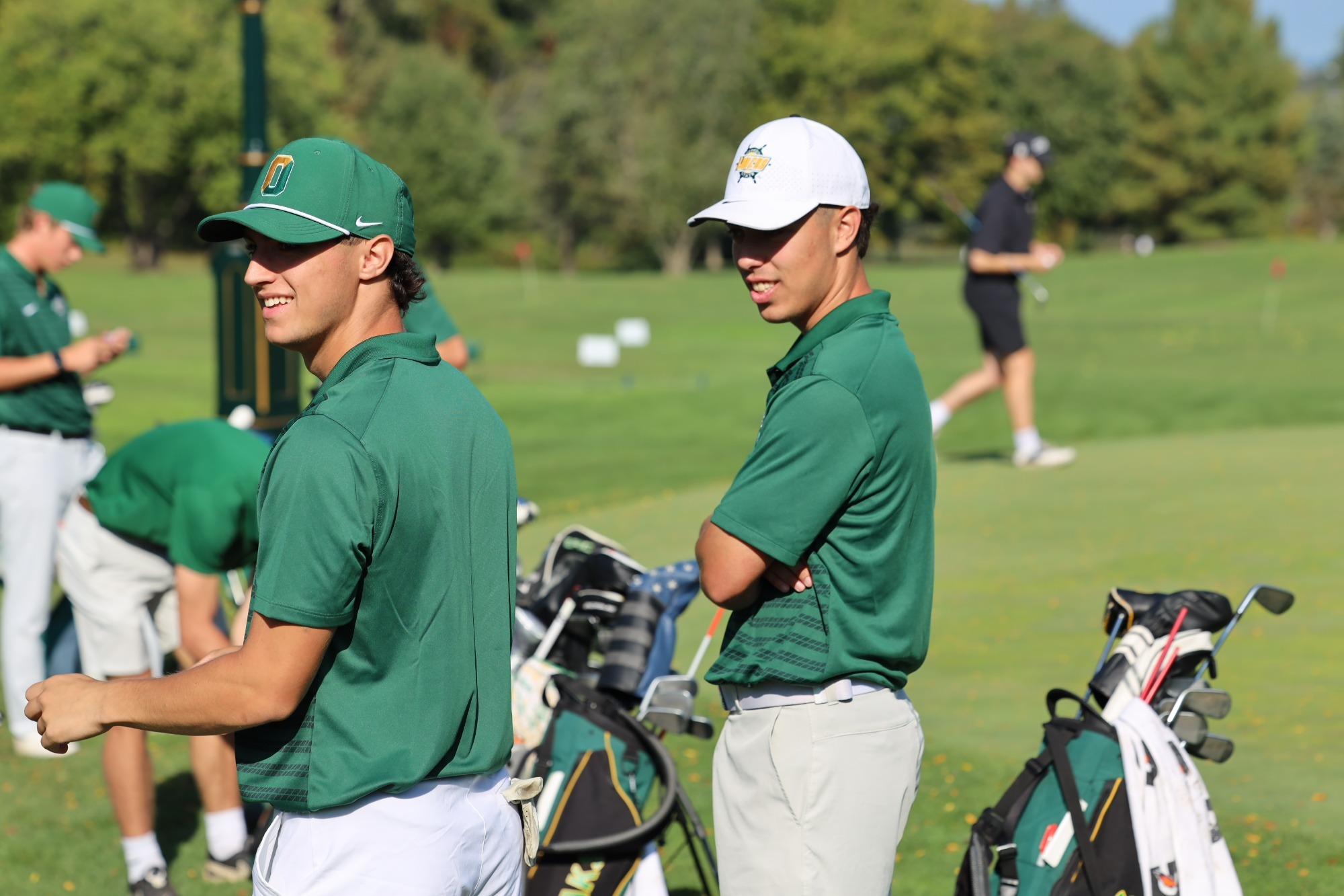 Evan McDonald and Tyler Simmoneti of mens golf