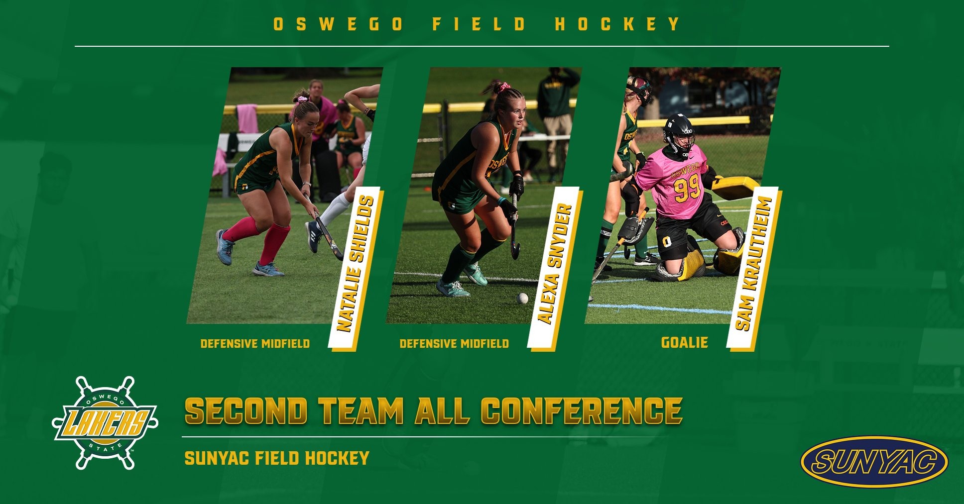 three field hockey players named second team all conference