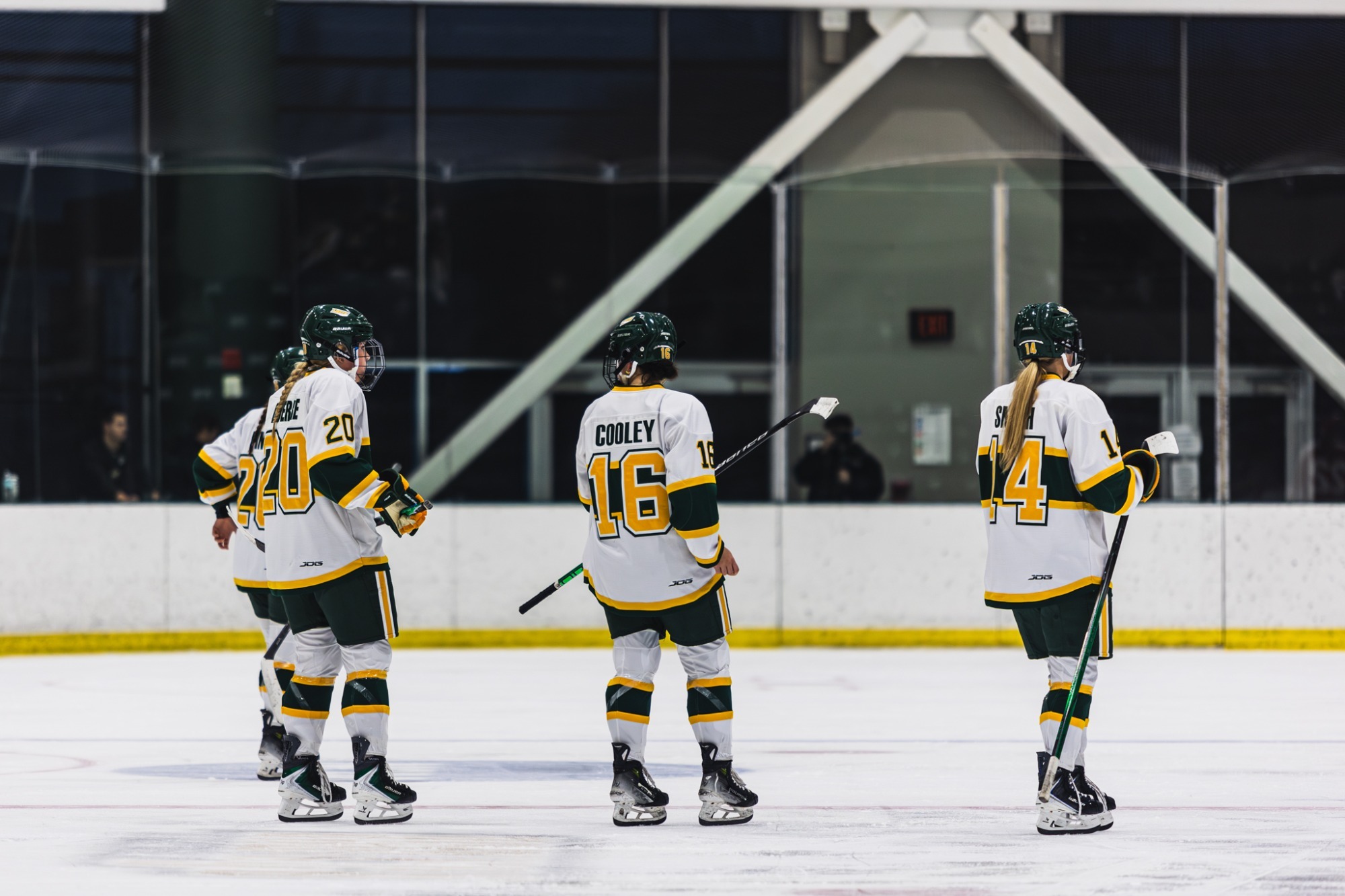 Three Oswego Womens hockey players 