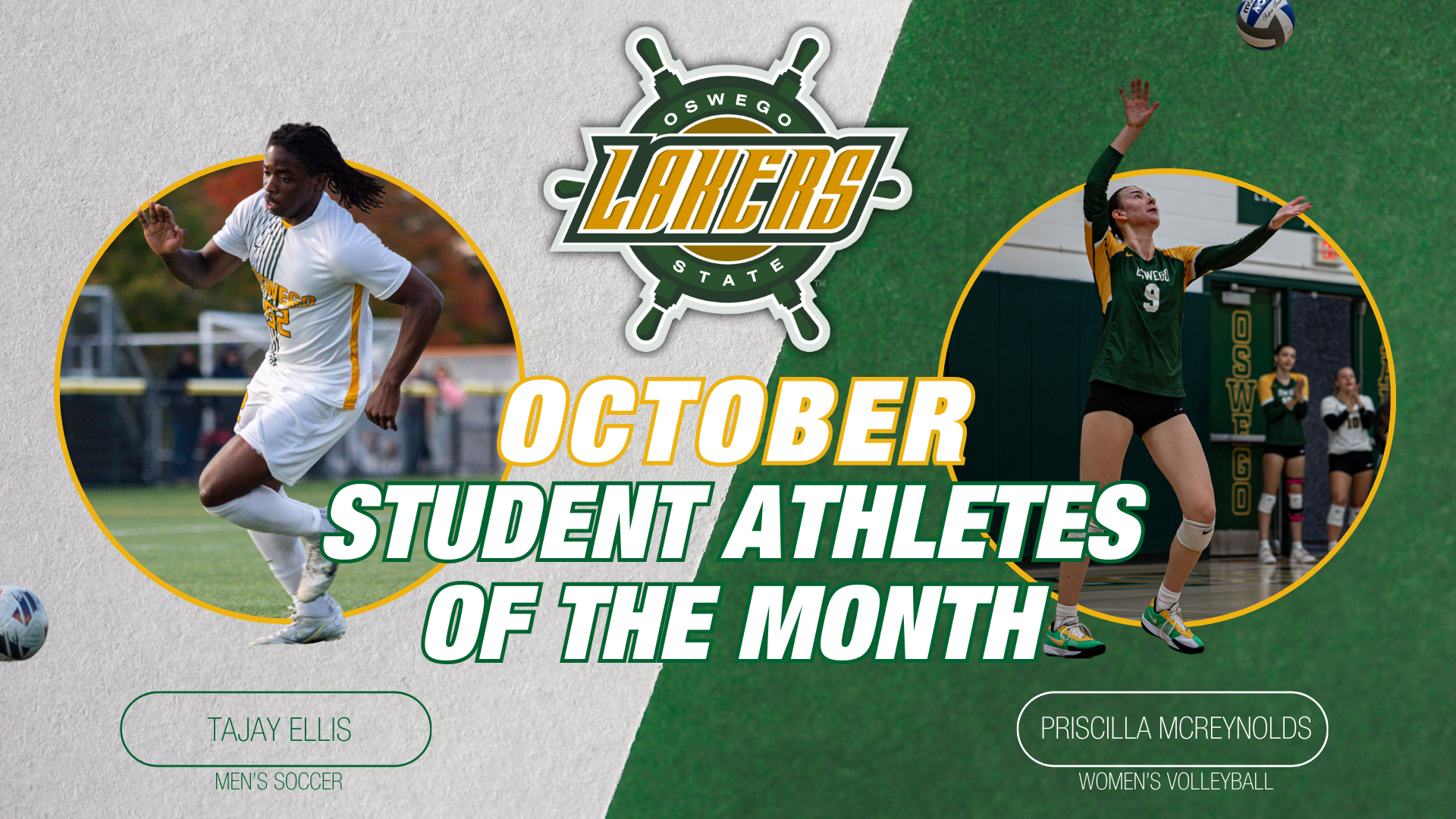 Tajay Ellis and priscilla McReynolds athletes of the month