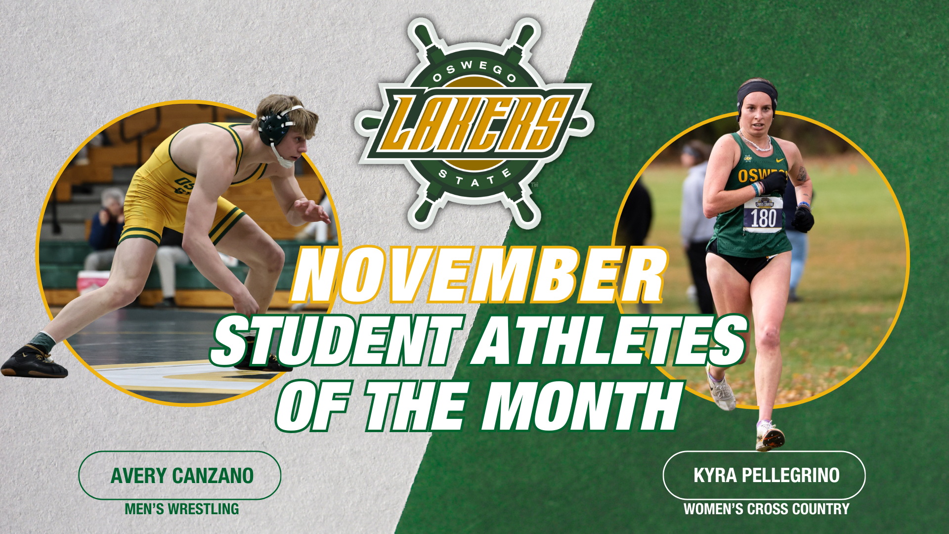 canzano and pellegrino named student athletes of the month 