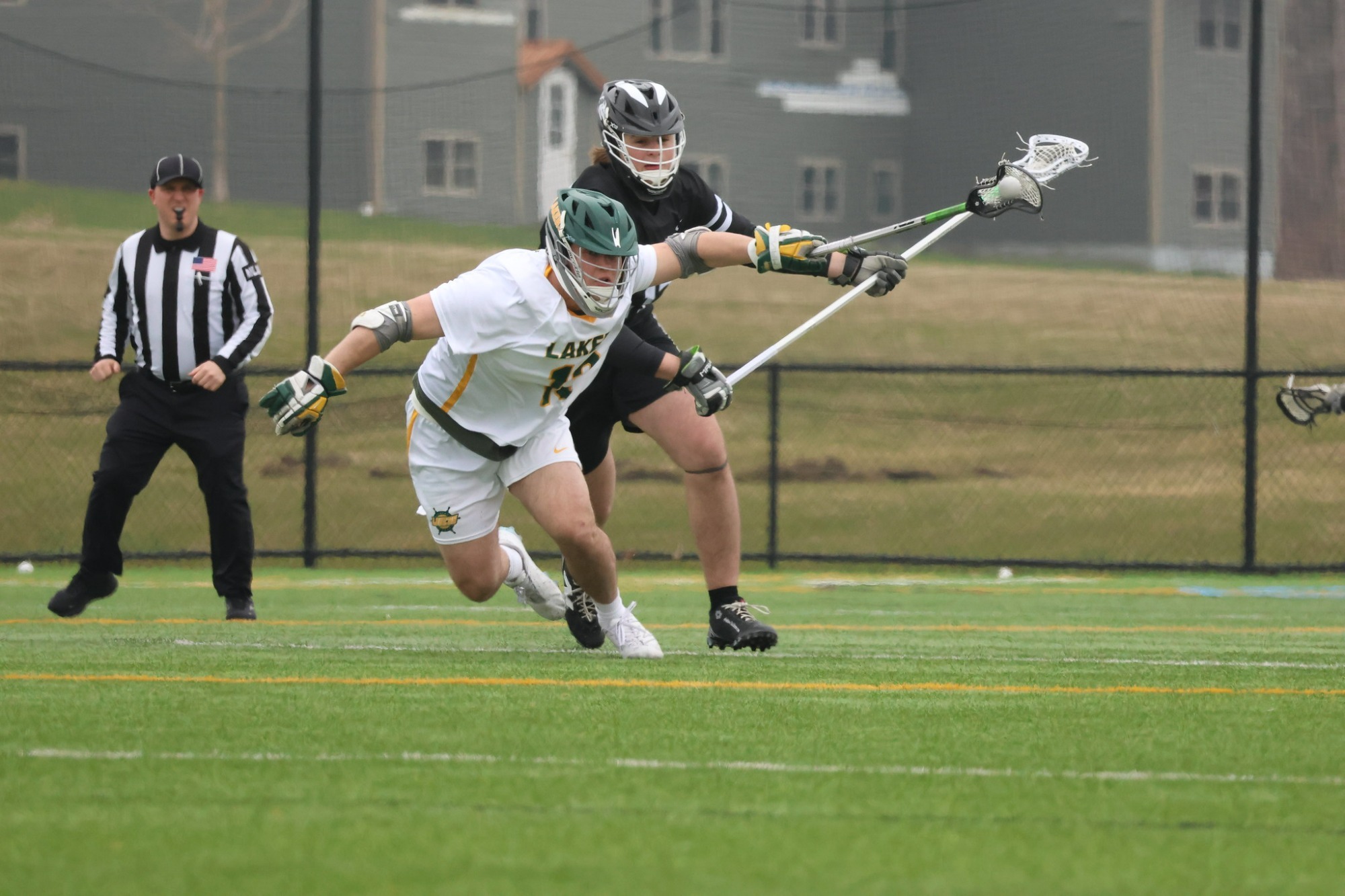 Logan Prescott winning a faceoff