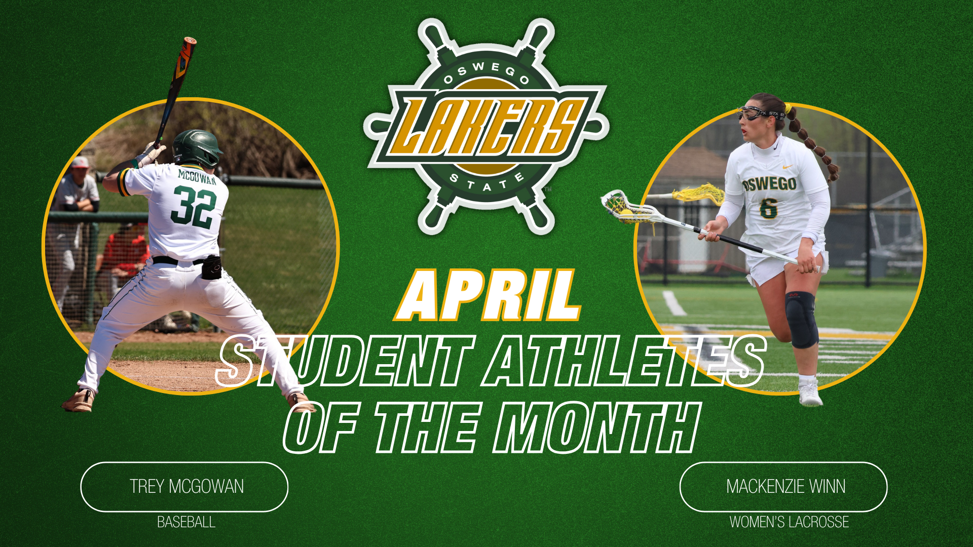 Trey McGowan and Mackenzie winn named student athletes of the month