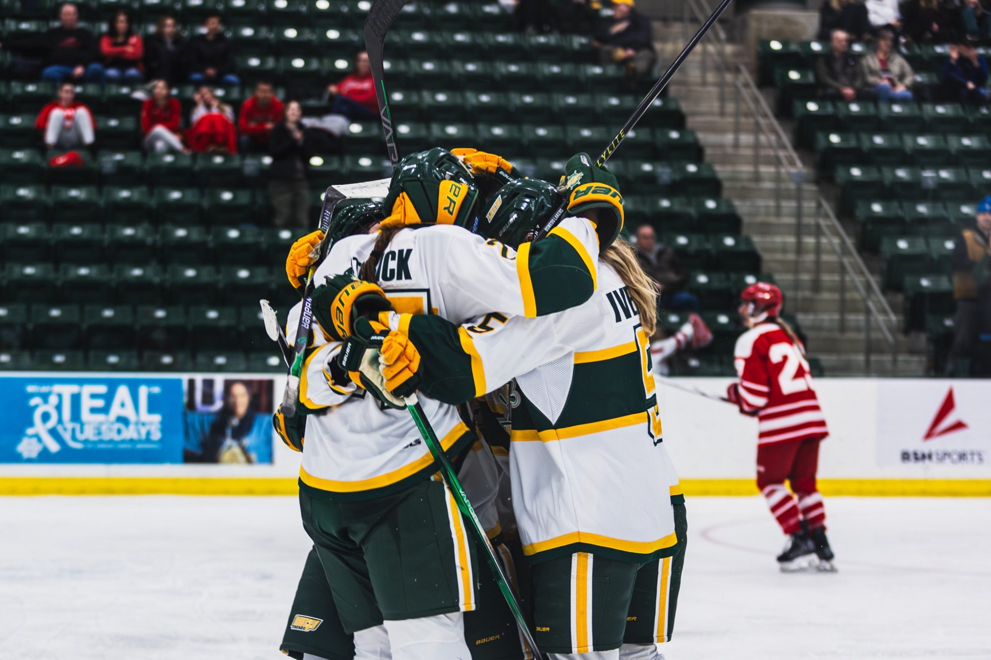 womens hockey goal celebration