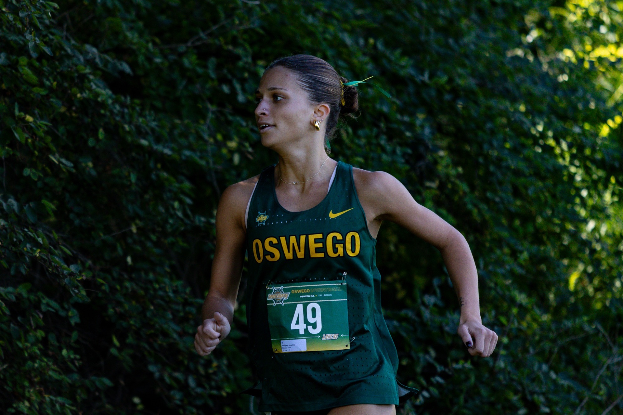 Laker cross country runner running