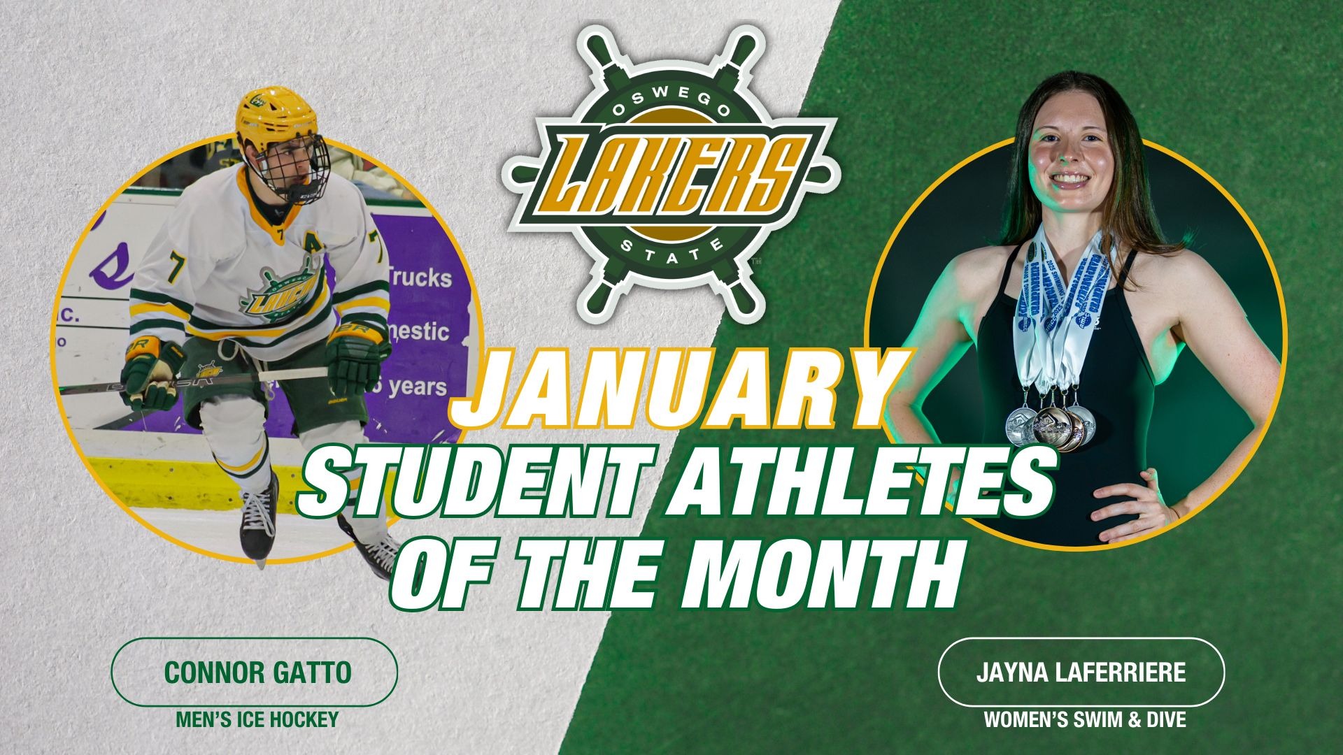 Gatto and Laferriere named student athletes of the month for january 