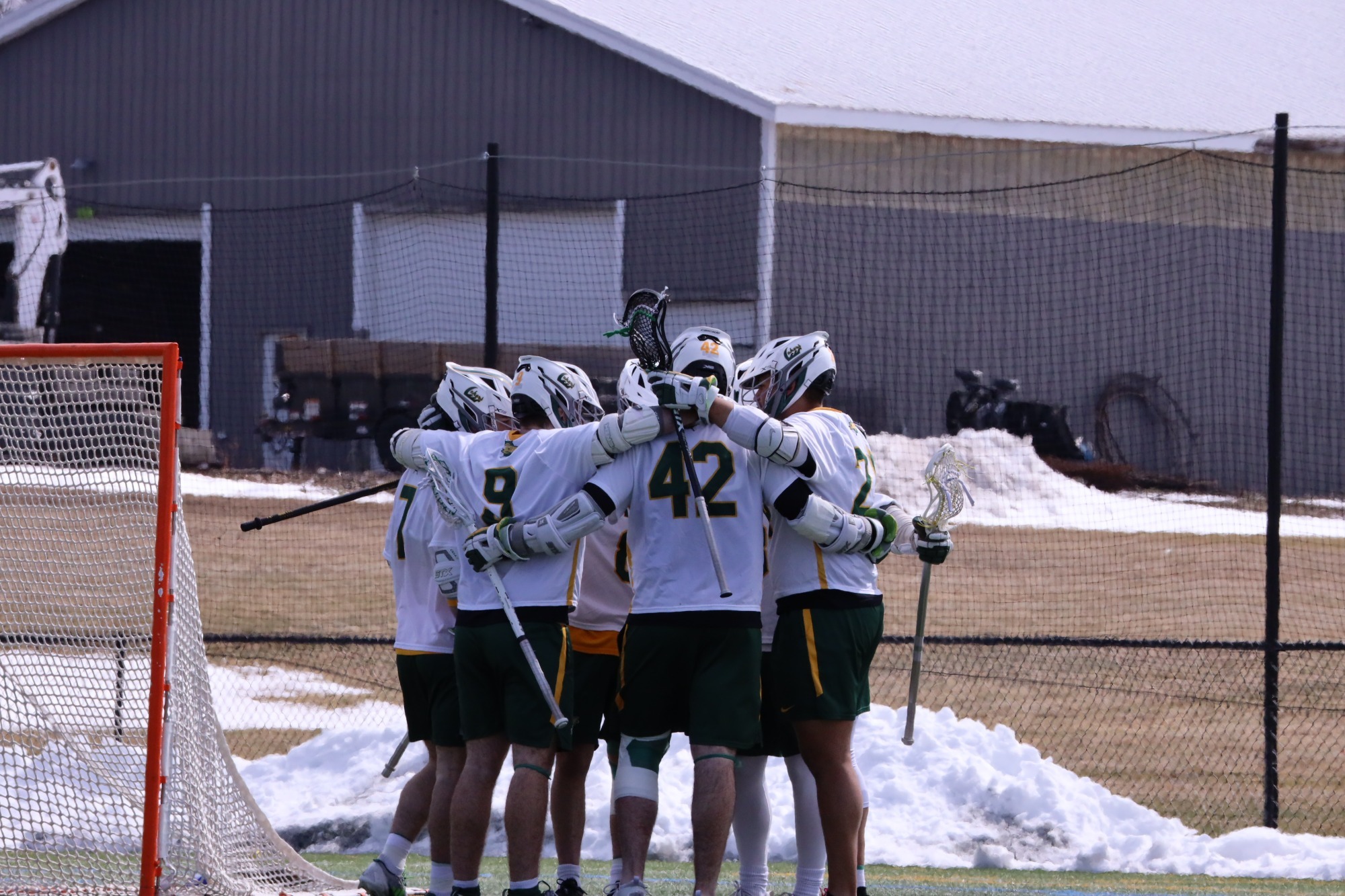 Mens lacrosse goal celebration 