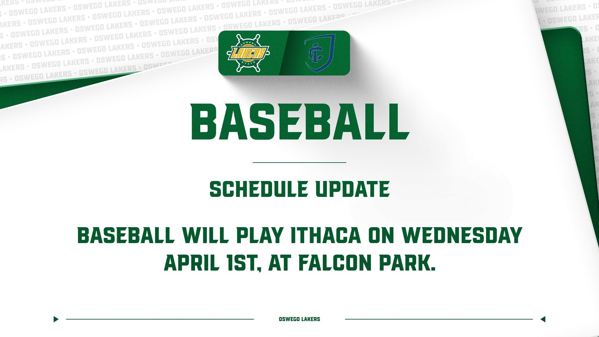 Baseball vs Ithaca moved