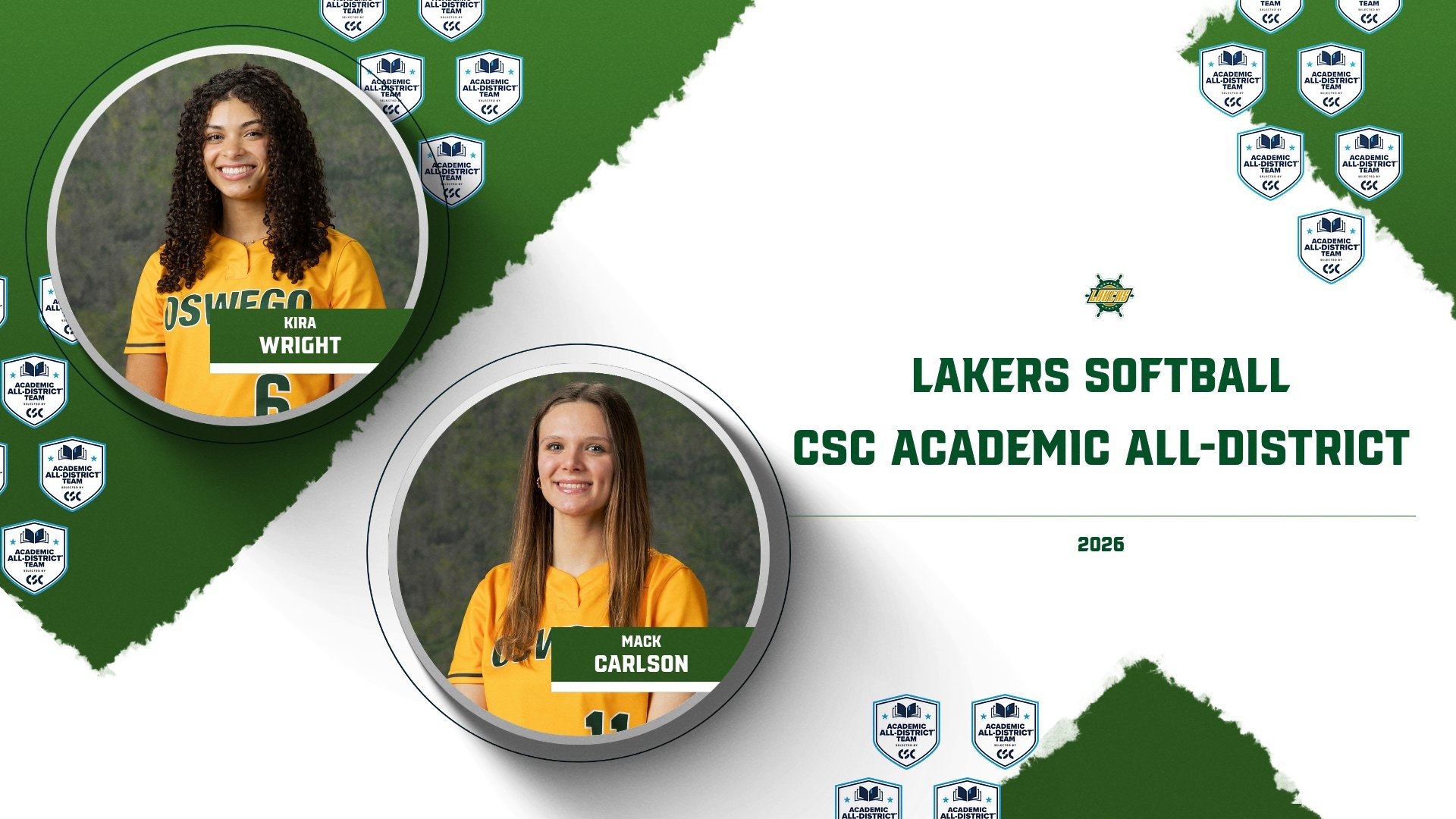 Kira Wright and Mack Carlson named all district 