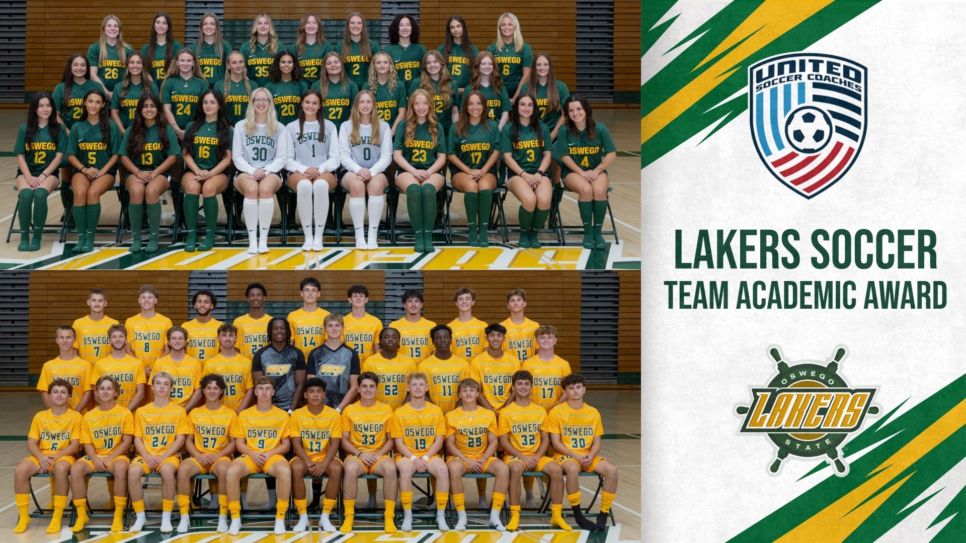 mens adn womens soccer team academic award