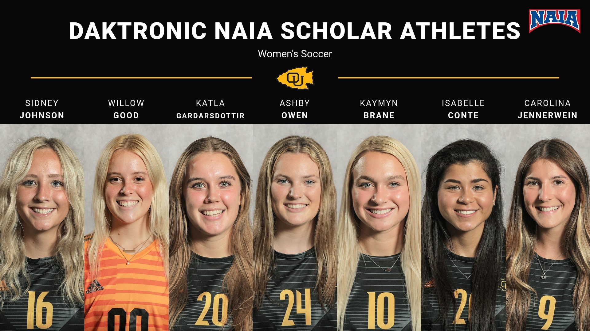 Seven from Women's Soccer Named Daktronics NAIA ScholarAthletes