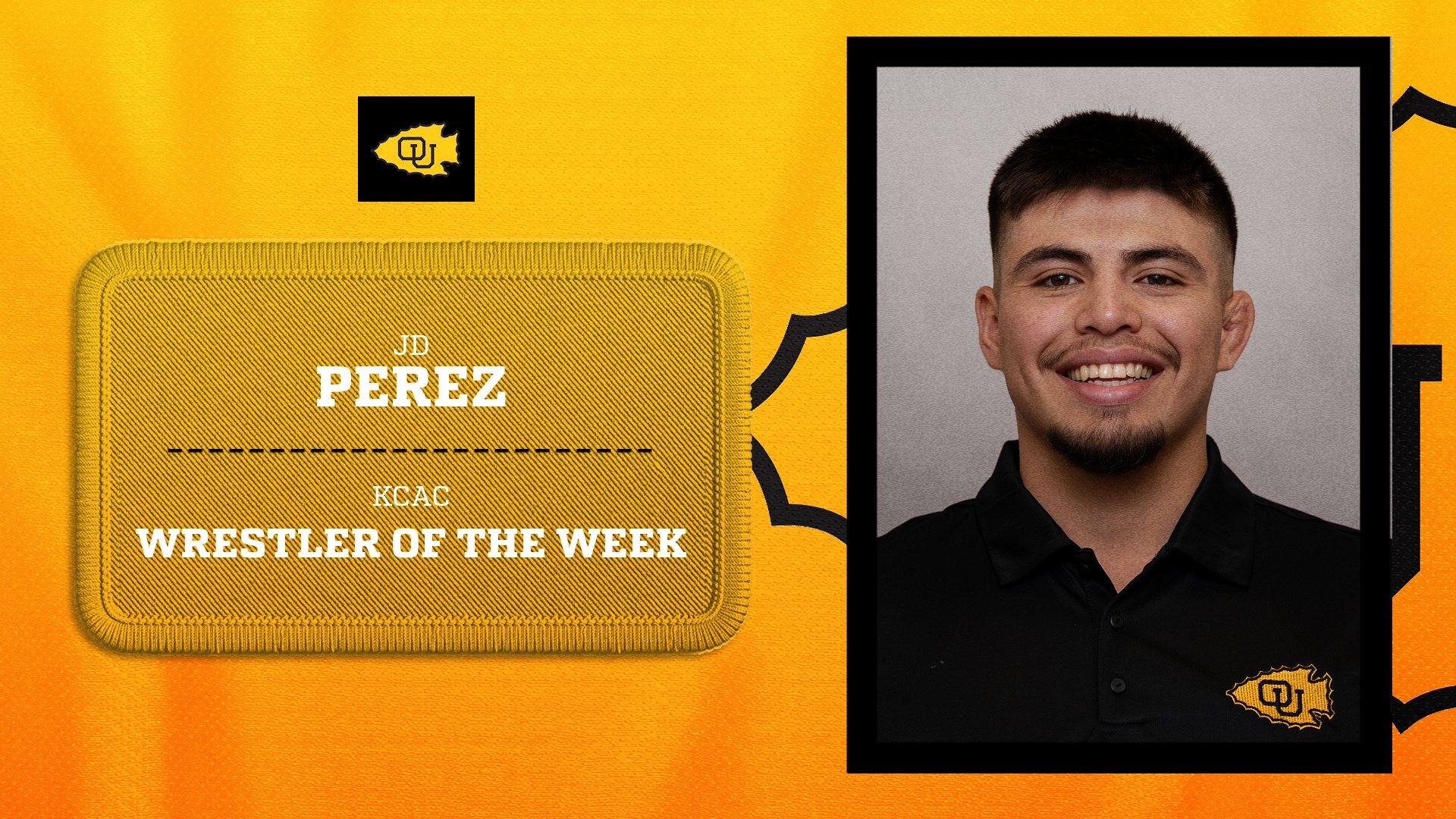 JD Perez Named KCAC Men's Wrestler of the Week Ottawa University