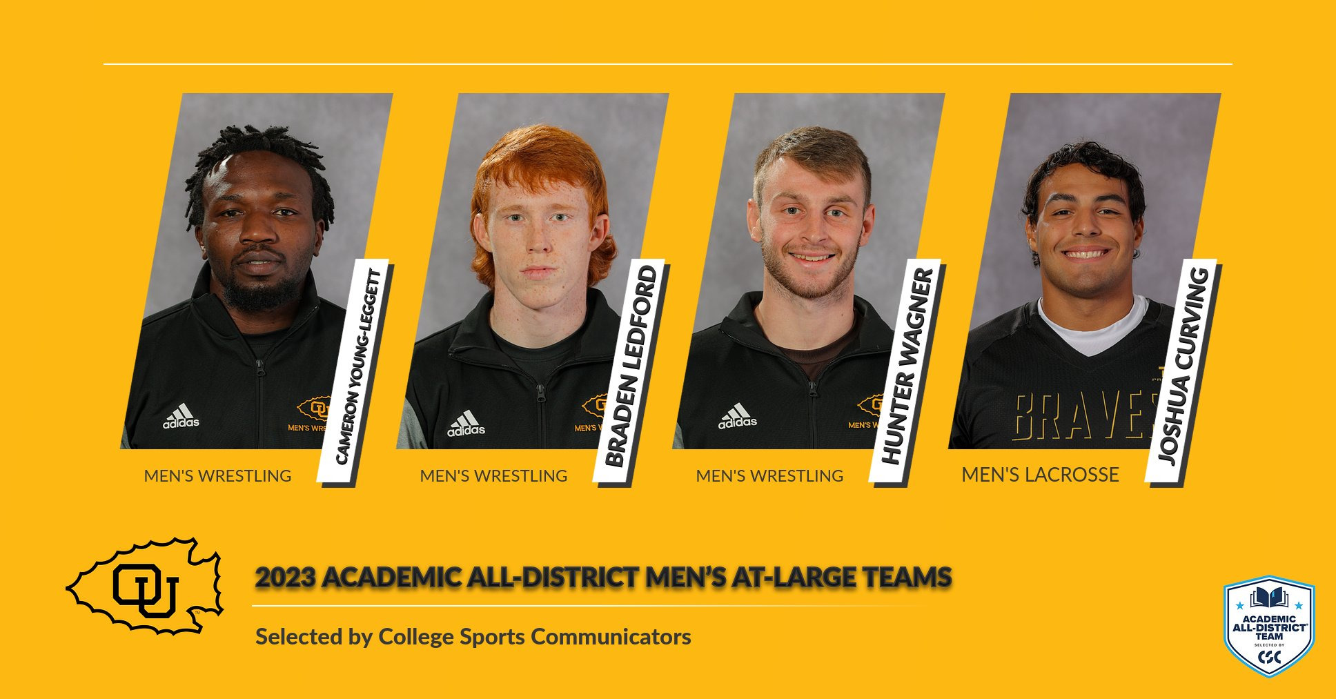 Four Braves Named to the 2023 Academic AllDistrict® Men’s AtLarge