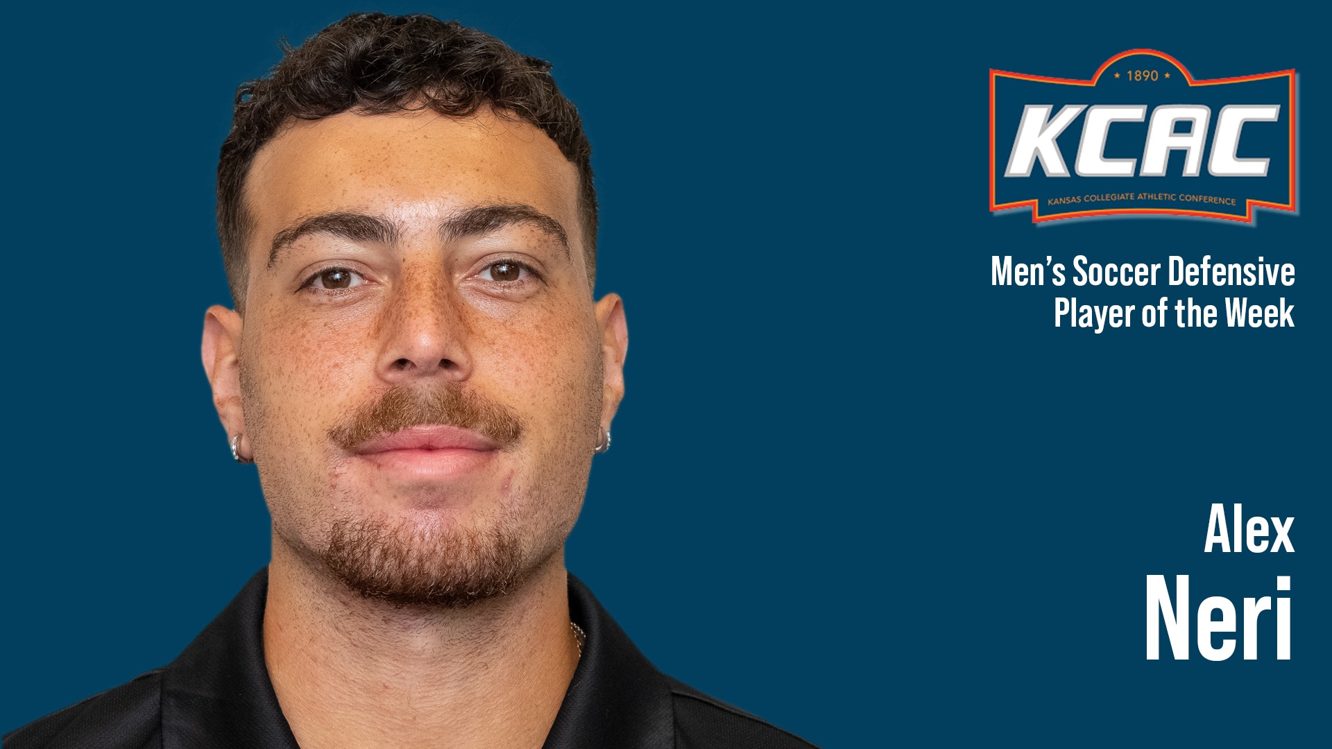 Infographic with KCAC Logo, Alex Neri's headshot. Text - 
