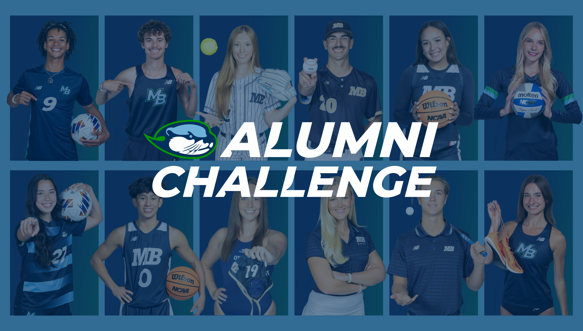This is a graphic promoting the 2025 Otter Athletics Alumni Challenge